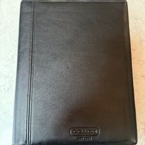 Coach Leather Portfolio - Black
